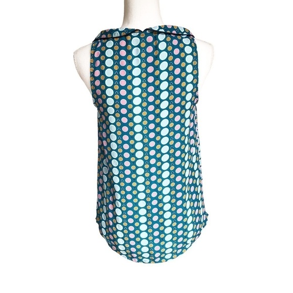 ModCloth Peter Pan Collar Keyhole Sleeveless Blouse Size Small - Picture 8 of 9